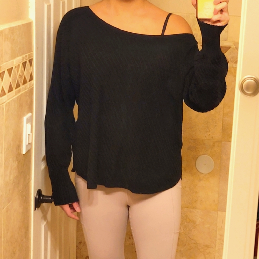 Black knit sweater